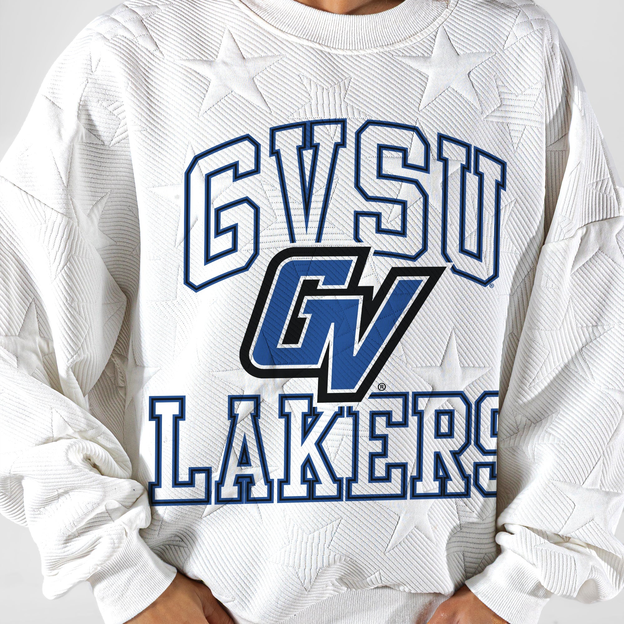 GRAND VALLEY LAKERS BIG PLAY ENERGY EMBOSSED STAR CREWNECK