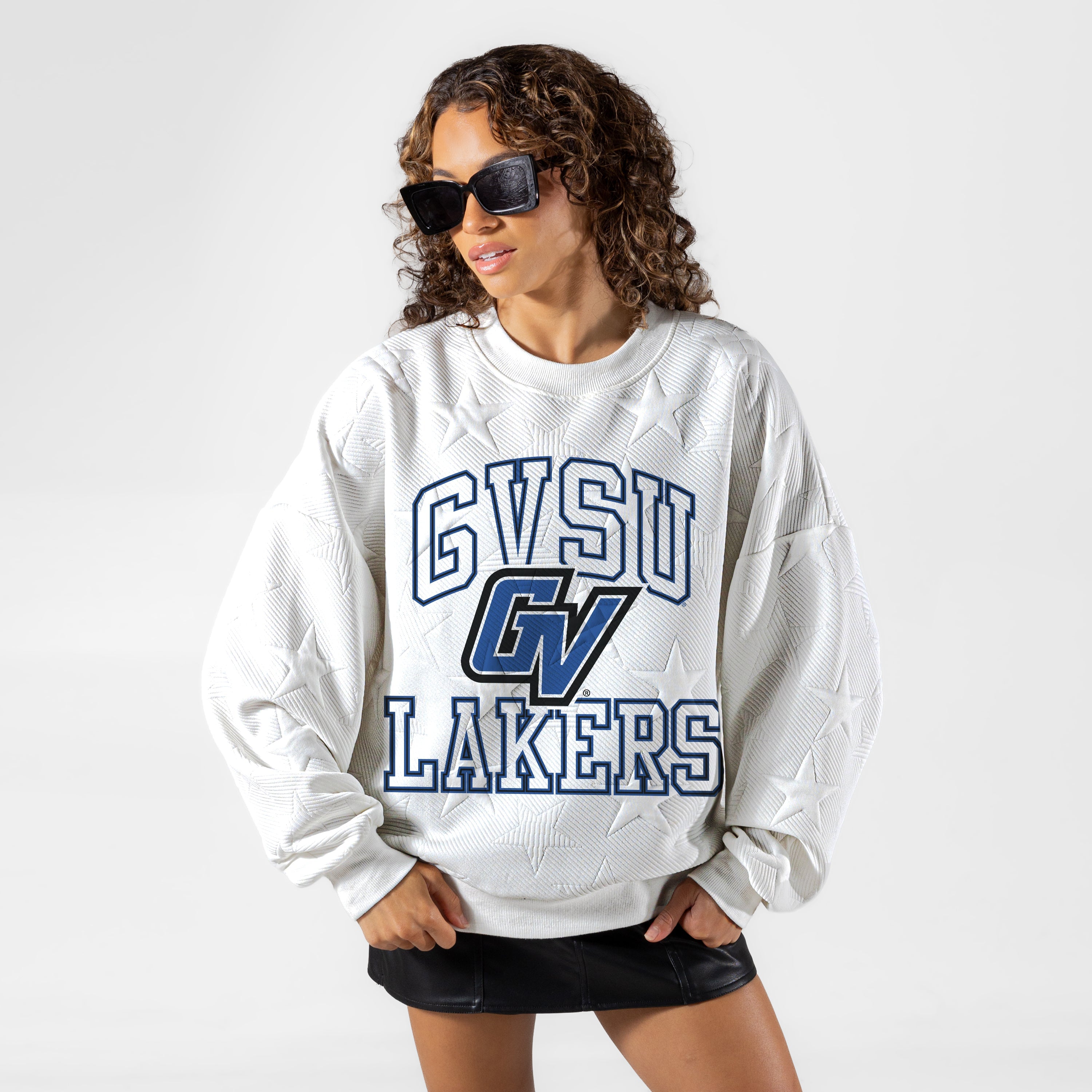 GRAND VALLEY LAKERS BIG PLAY ENERGY EMBOSSED STAR CREWNECK