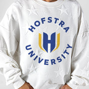 HOFSTRA PRIDE BIG PLAY ENERGY EMBOSSED STAR CREWNECK