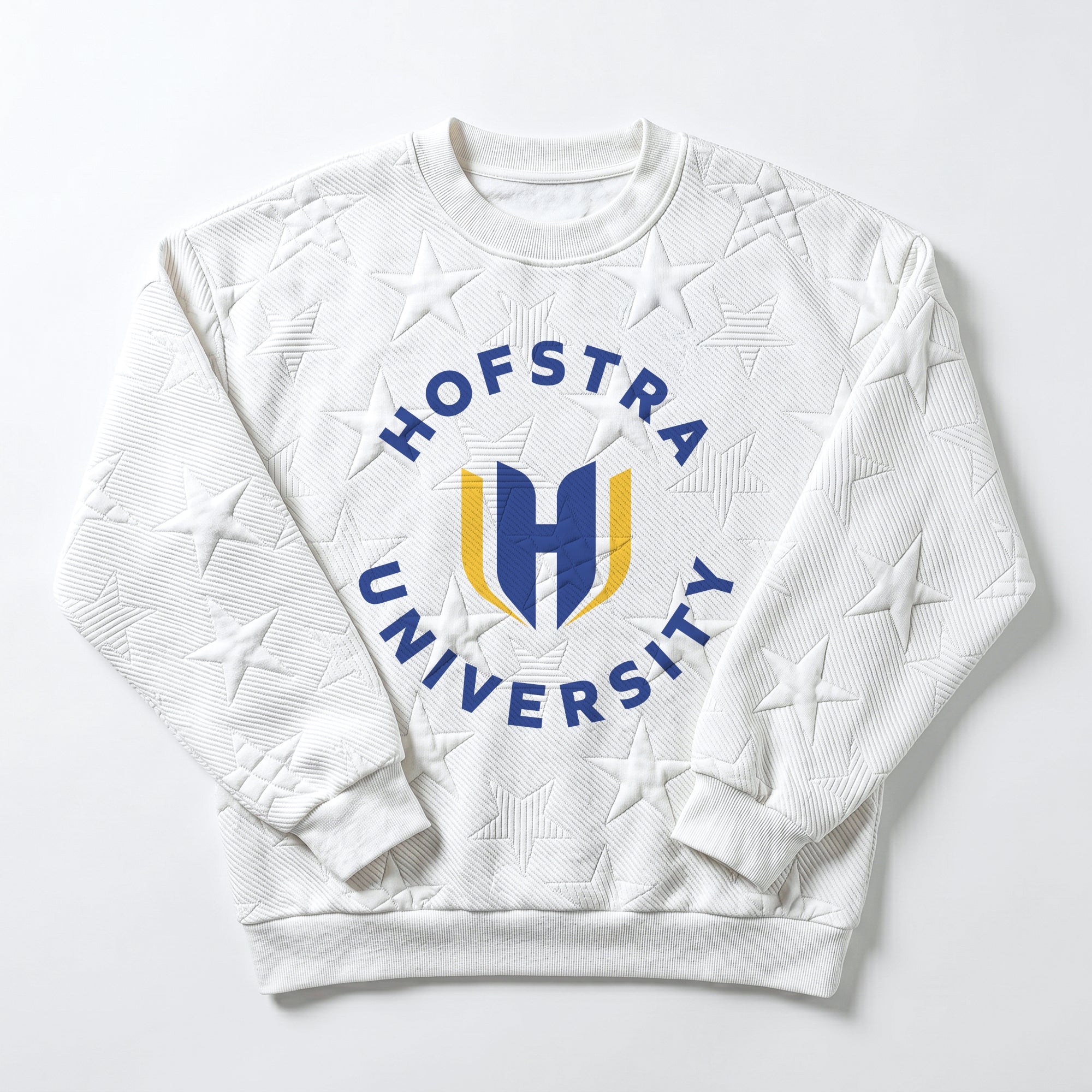HOFSTRA PRIDE BIG PLAY ENERGY EMBOSSED STAR CREWNECK
