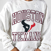HOUSTON TEXANS BIG PLAY ENERGY EMBOSSED STAR CREWNECK