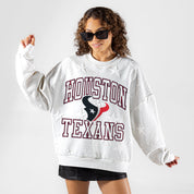 HOUSTON TEXANS BIG PLAY ENERGY EMBOSSED STAR CREWNECK
