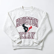 HOUSTON TEXANS BIG PLAY ENERGY EMBOSSED STAR CREWNECK