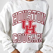 HOUSTON COUGARS BIG PLAY ENERGY EMBOSSED STAR CREWNECK