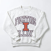 ILLINOIS FIGHTING ILLINI BIG PLAY ENERGY EMBOSSED STAR CREWNECK