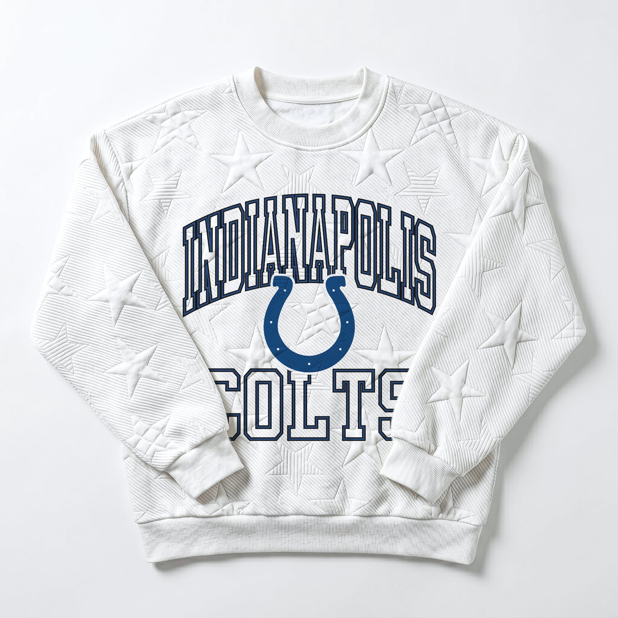 INDIANAPOLIS COLTS BIG PLAY ENERGY EMBOSSED STAR CREWNECK