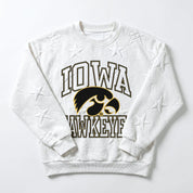 IOWA HAWKEYES BIG PLAY ENERGY EMBOSSED STAR CREWNECK