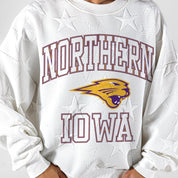 NORTHERN IOWA PANTHERS BIG PLAY ENERGY EMBOSSED STAR CREWNECK