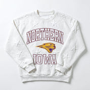 NORTHERN IOWA PANTHERS BIG PLAY ENERGY EMBOSSED STAR CREWNECK
