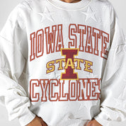 IOWA STATE CYCLONES BIG PLAY ENERGY EMBOSSED STAR CREWNECK