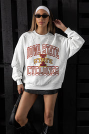 IOWA STATE CYCLONES BIG PLAY ENERGY EMBOSSED STAR CREWNECK
