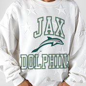 JACKSONVILLE DOLPHINS BIG PLAY ENERGY EMBOSSED STAR CREWNECK