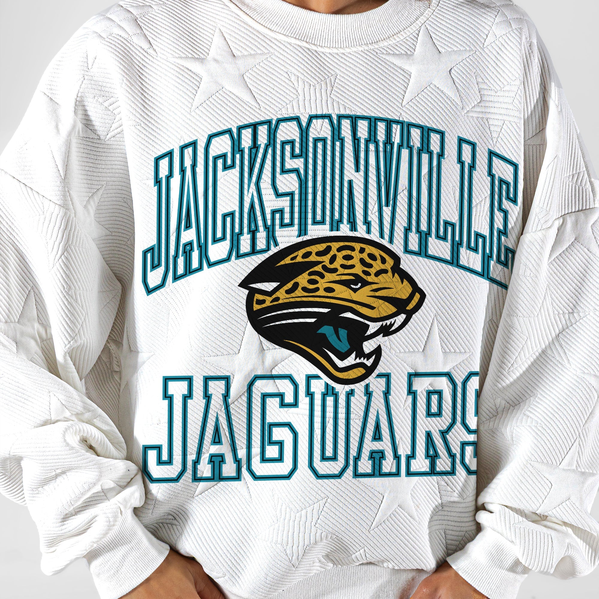 JACKSONVILLE JAGUARS BIG PLAY ENERGY EMBOSSED STAR CREWNECK