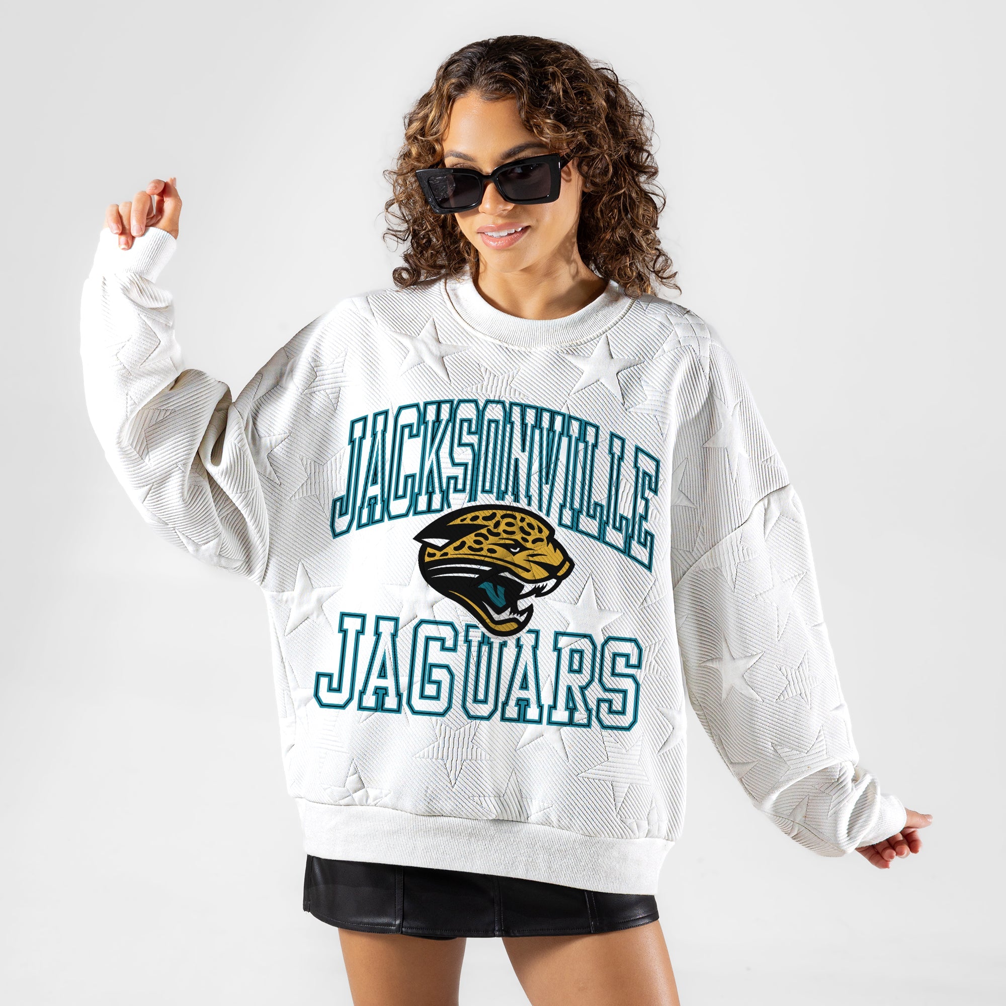 JACKSONVILLE JAGUARS BIG PLAY ENERGY EMBOSSED STAR CREWNECK