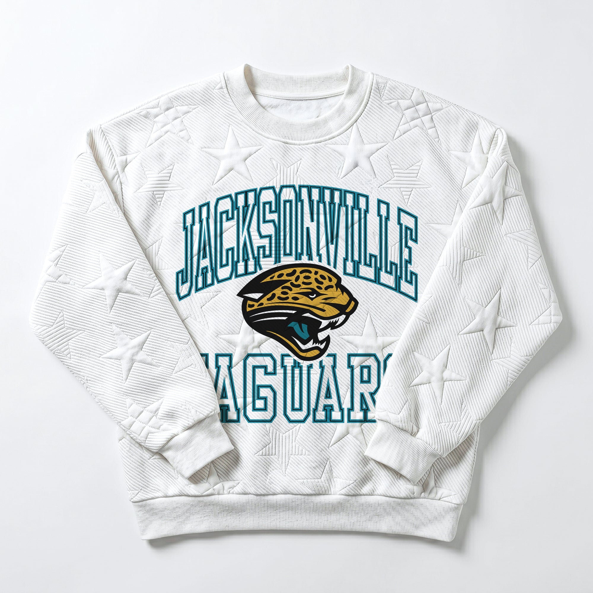 JACKSONVILLE JAGUARS BIG PLAY ENERGY EMBOSSED STAR CREWNECK