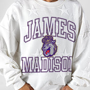 JAMES MADISON DUKES BIG PLAY ENERGY EMBOSSED STAR CREWNECK