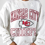 KANSAS CITY CHIEFS BIG PLAY ENERGY EMBOSSED STAR CREWNECK