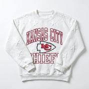 KANSAS CITY CHIEFS BIG PLAY ENERGY EMBOSSED STAR CREWNECK