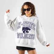 KANSAS STATE WILDCATS BIG PLAY ENERGY EMBOSSED STAR CREWNECK