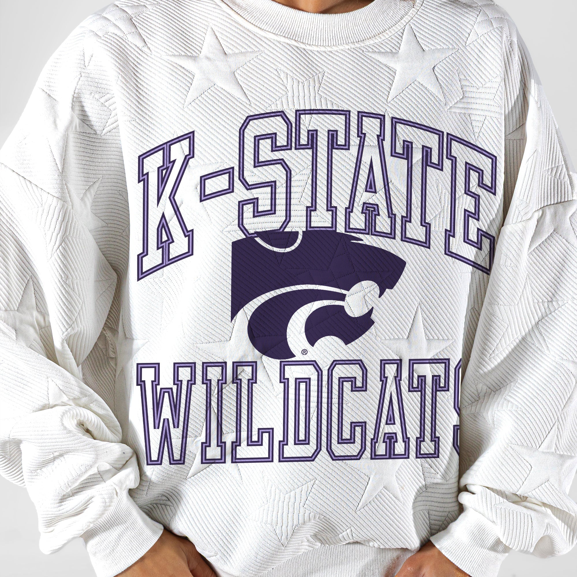 KANSAS STATE WILDCATS BIG PLAY ENERGY EMBOSSED STAR CREWNECK