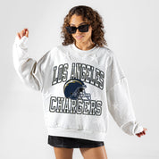 LOS ANGELES CHARGERS BIG PLAY ENERGY EMBOSSED STAR CREWNECK