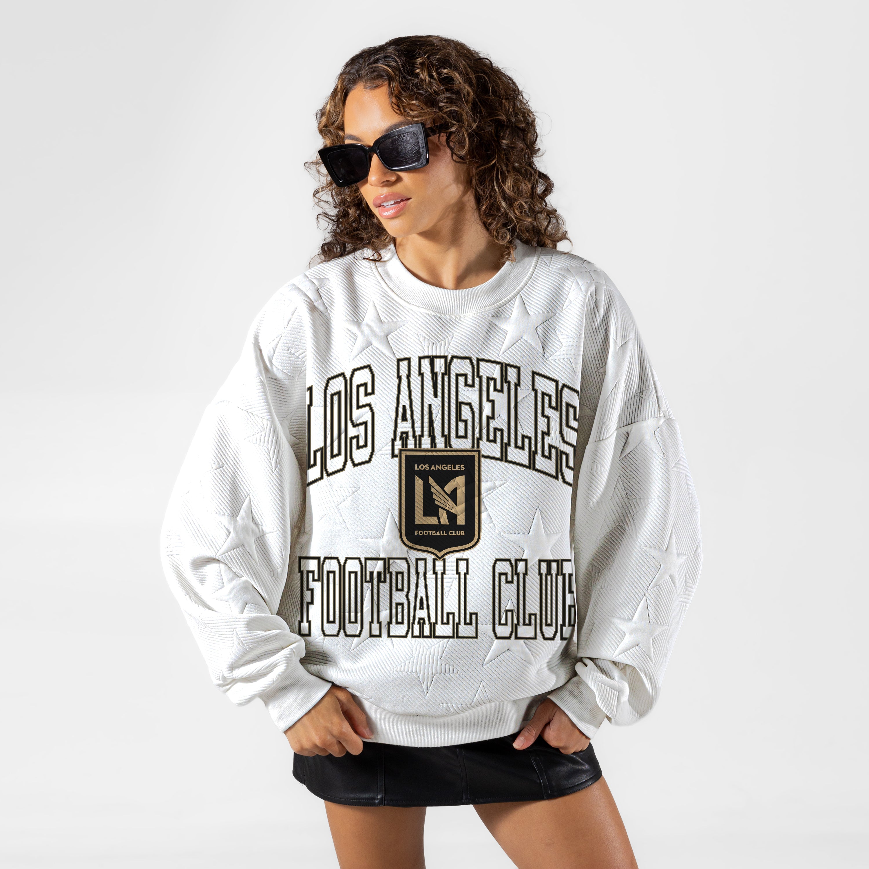 LOS ANGELES FC BIG PLAY ENERGY EMBOSSED STAR CREWNECK
