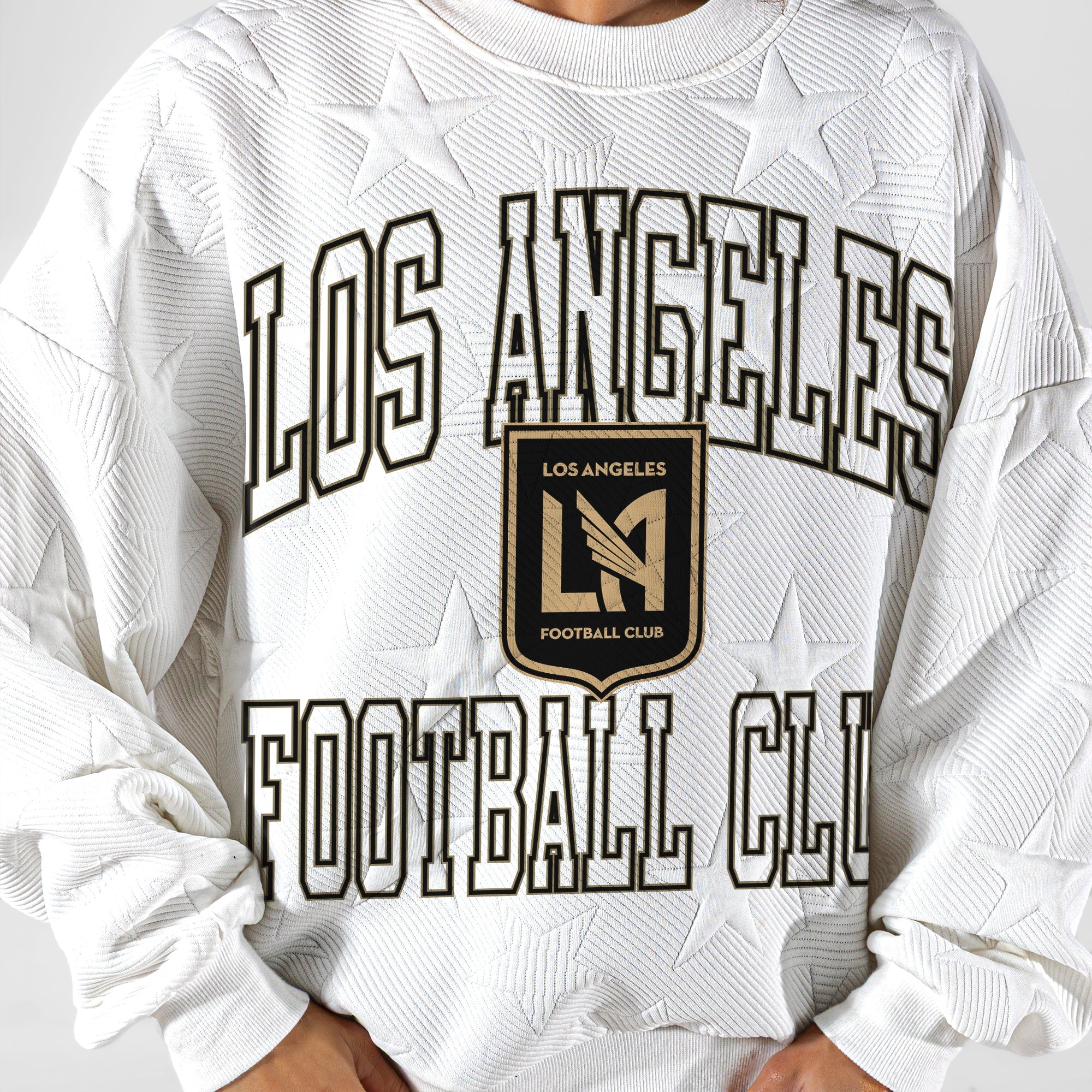 LOS ANGELES FC BIG PLAY ENERGY EMBOSSED STAR CREWNECK