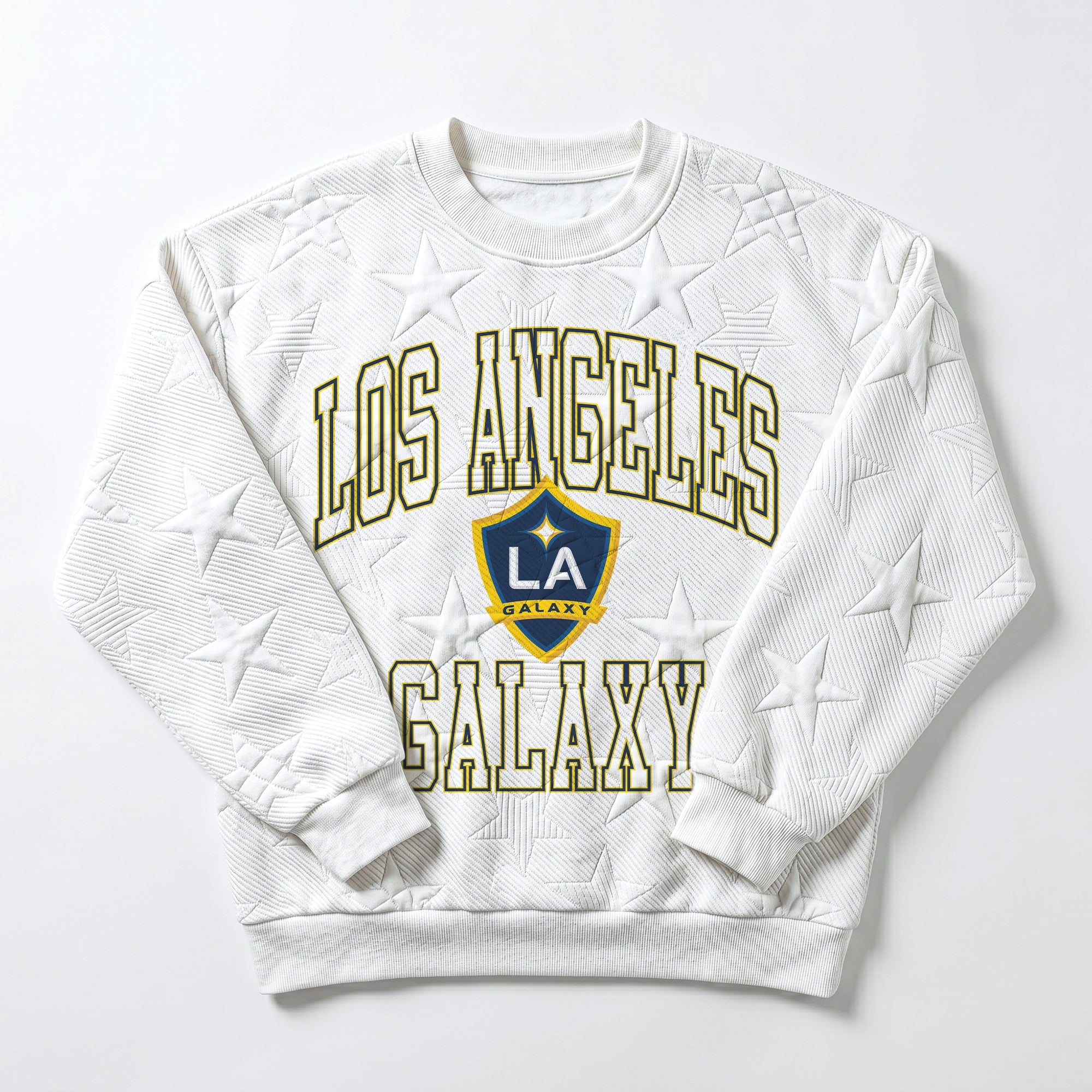 LOS ANGELES GALAXY BIG PLAY ENERGY EMBOSSED STAR CREWNECK