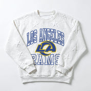 LOS ANGELES RAMS BIG PLAY ENERGY EMBOSSED STAR CREWNECK