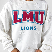 LOYOLA MARYMOUNT LIONS BIG PLAY ENERGY EMBOSSED STAR CREWNECK