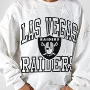 LAS VEGAS RAIDERS BIG PLAY ENERGY EMBOSSED STAR CREWNECK