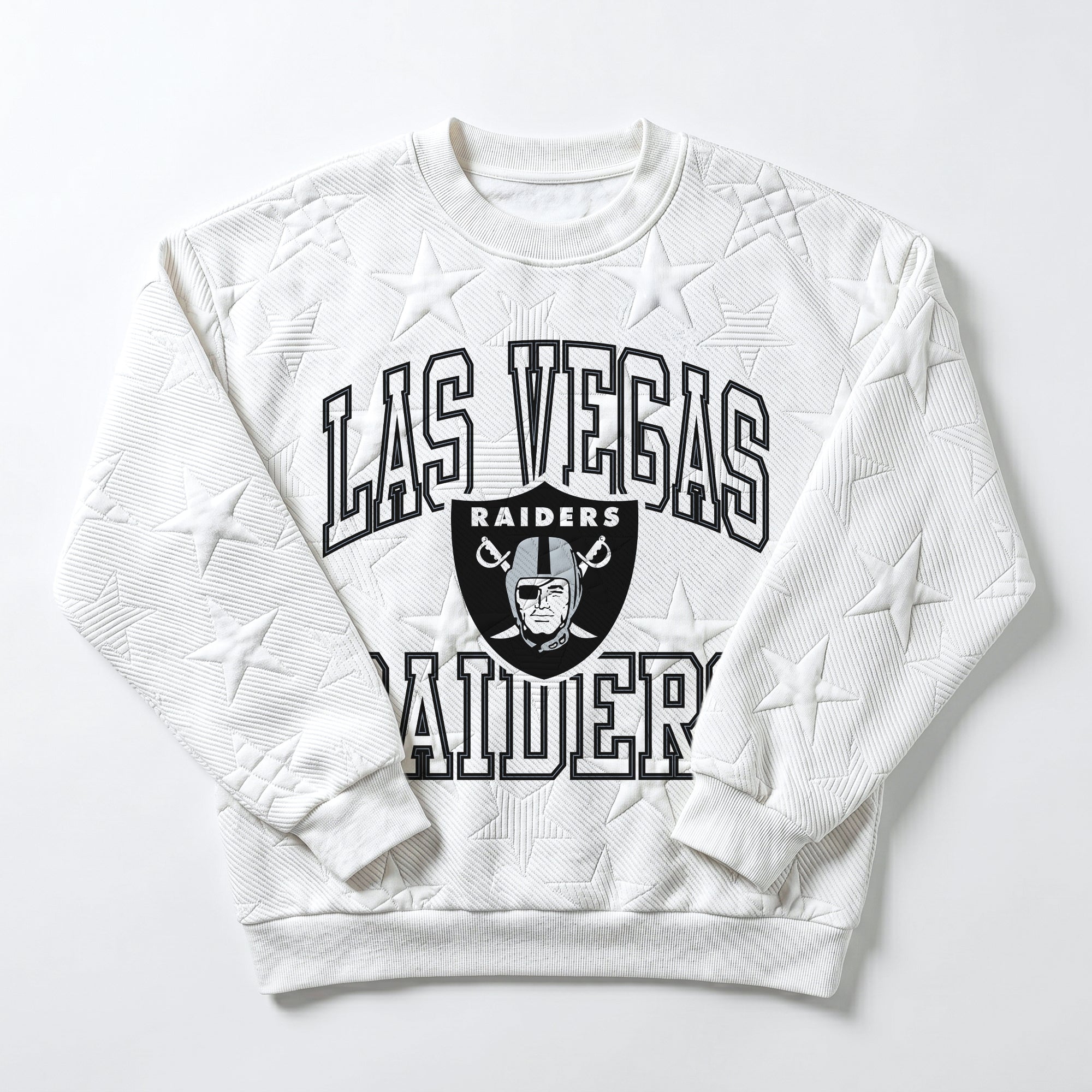 LAS VEGAS RAIDERS BIG PLAY ENERGY EMBOSSED STAR CREWNECK