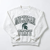 MICHIGAN STATE SPARTANS BIG PLAY ENERGY EMBOSSED STAR CREWNECK