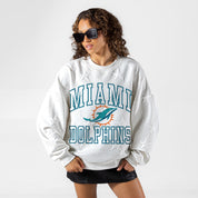 MIAMI DOLPHINS BIG PLAY ENERGY EMBOSSED STAR CREWNECK
