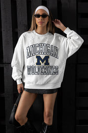 MICHIGAN WOLVERINES BIG PLAY ENERGY EMBOSSED STAR CREWNECK