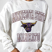 MINNESOTA STATE MANKATO MAVERICKS BIG PLAY ENERGY EMBOSSED STAR CREWNECK