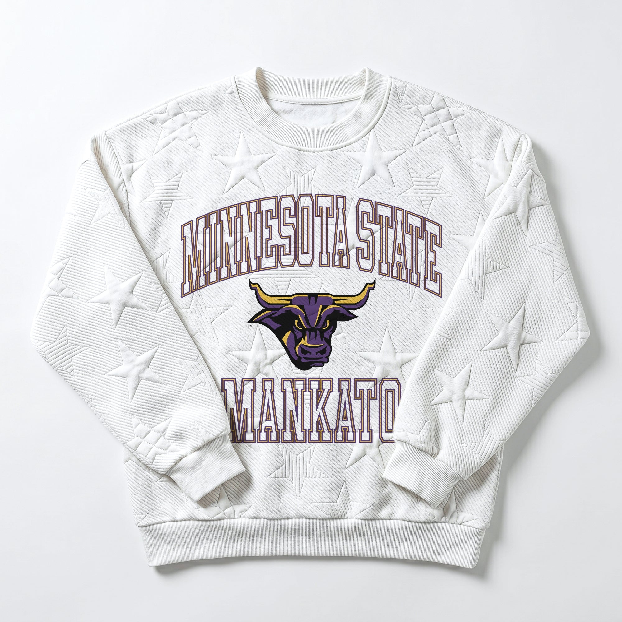 MINNESOTA STATE MANKATO MAVERICKS BIG PLAY ENERGY EMBOSSED STAR CREWNECK