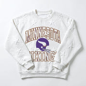 MINNESOTA VIKINGS BIG PLAY ENERGY EMBOSSED STAR CREWNECK
