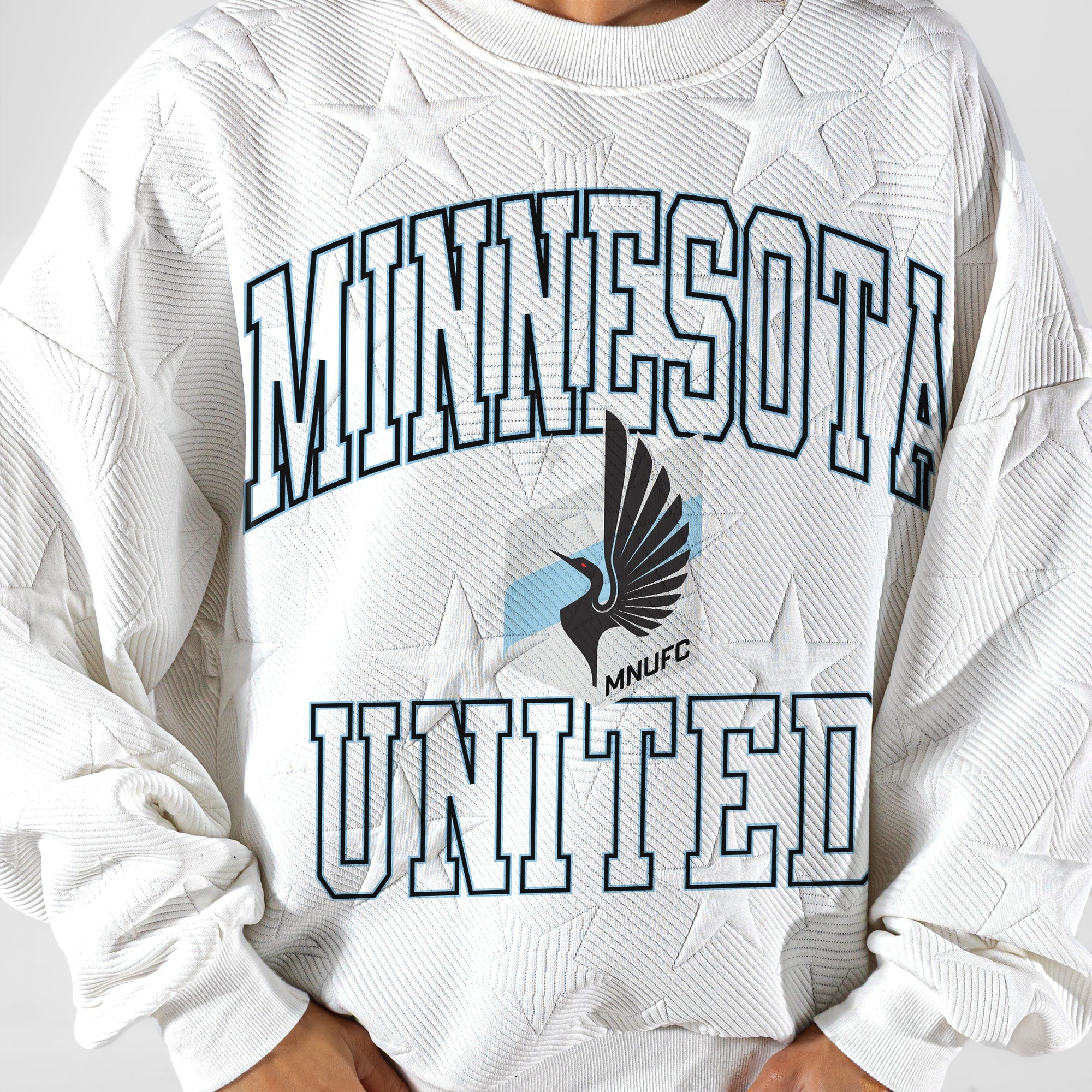 MINNESOTA UNITED BIG PLAY ENERGY EMBOSSED STAR CREWNECK