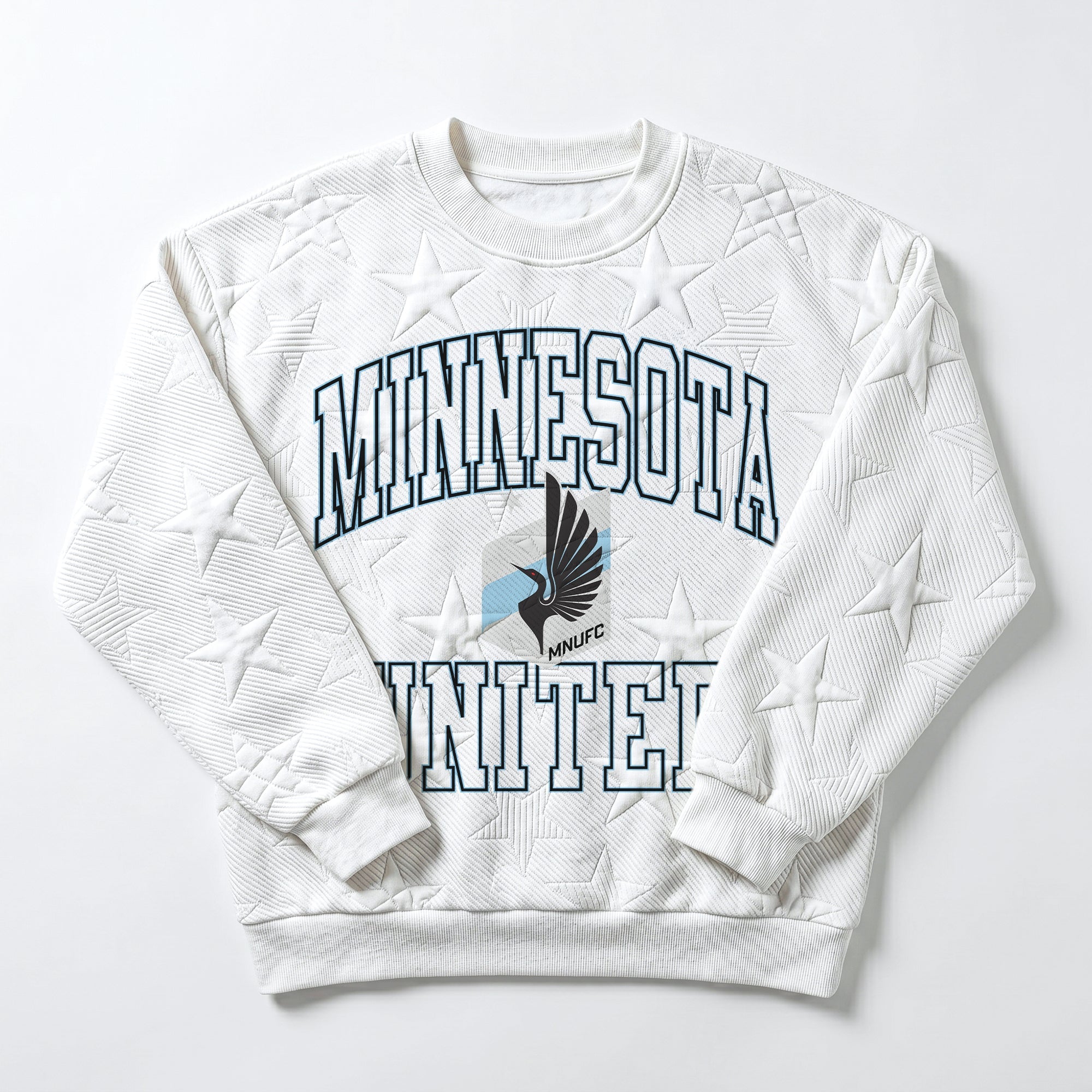 MINNESOTA UNITED BIG PLAY ENERGY EMBOSSED STAR CREWNECK