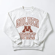 MINNESOTA GOLDEN GOPHERS BIG PLAY ENERGY EMBOSSED STAR CREWNECK