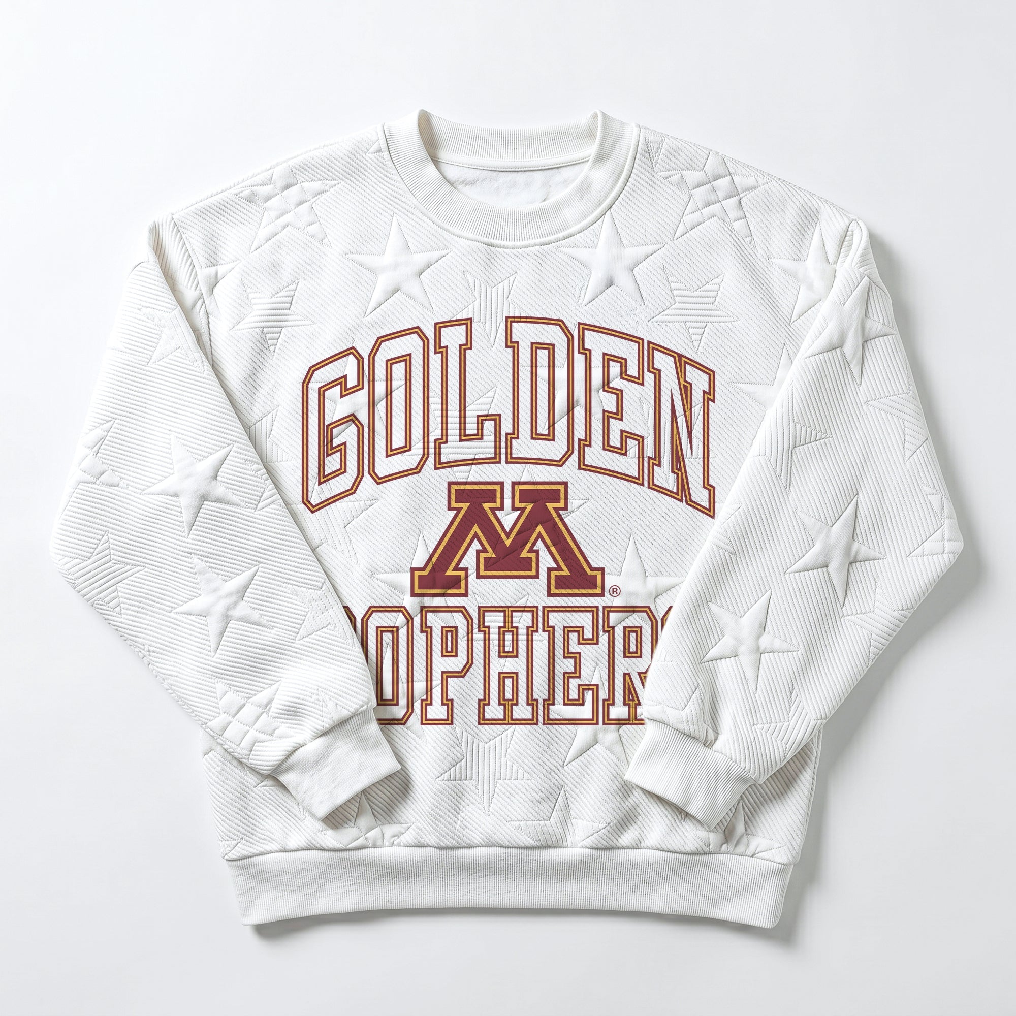 MINNESOTA GOLDEN GOPHERS BIG PLAY ENERGY EMBOSSED STAR CREWNECK