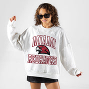 MIAMI OF OHIO REDHAWKS BIG PLAY ENERGY EMBOSSED STAR CREWNECK