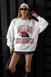 MIAMI OF OHIO REDHAWKS BIG PLAY ENERGY EMBOSSED STAR CREWNECK