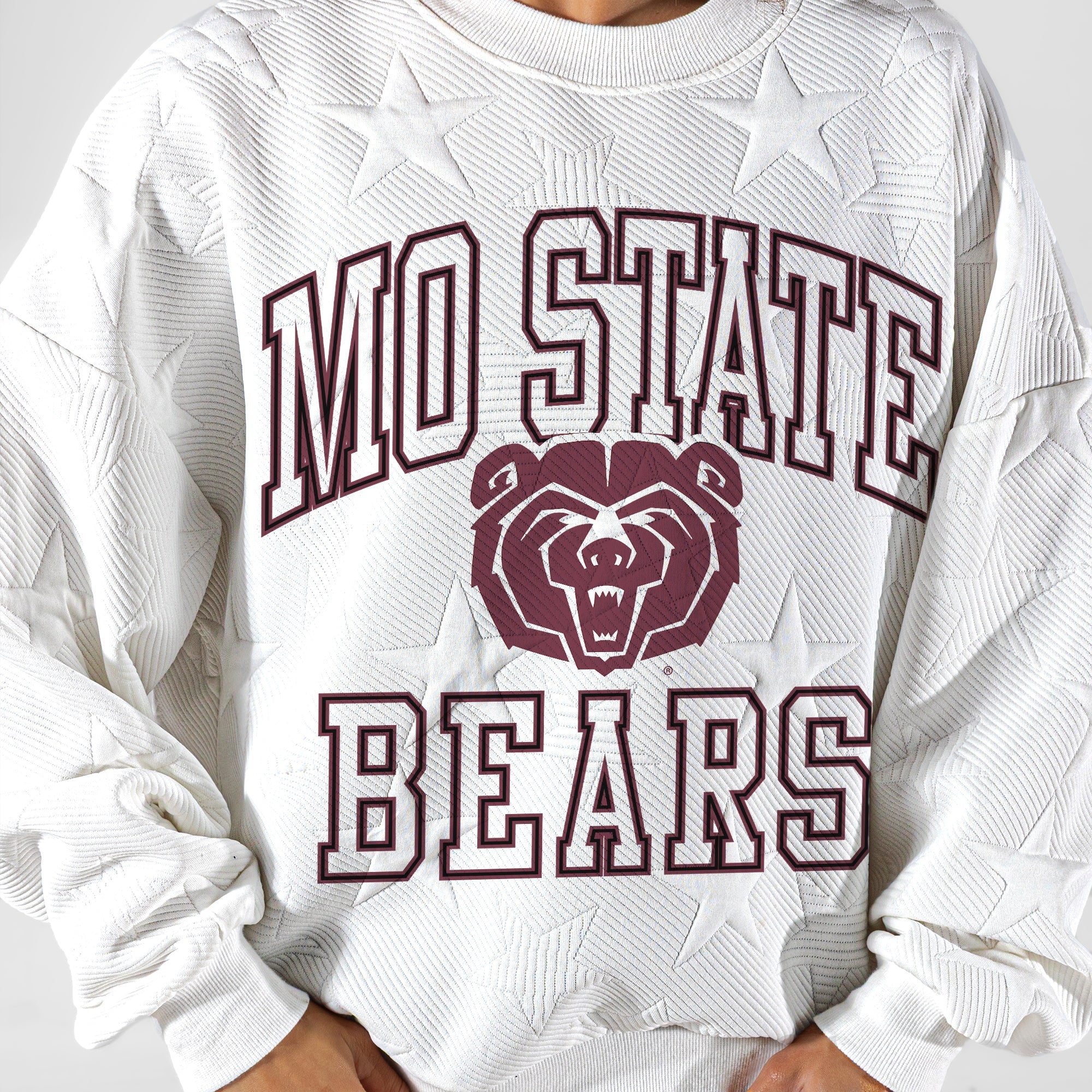 MISSOURI STATE BEARS BIG PLAY ENERGY EMBOSSED STAR CREWNECK