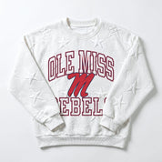 OLE MISS REBELS BIG PLAY ENERGY EMBOSSED STAR CREWNECK