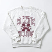 MISSISSIPPI STATE BULLDOGS BIG PLAY ENERGY EMBOSSED STAR CREWNECK