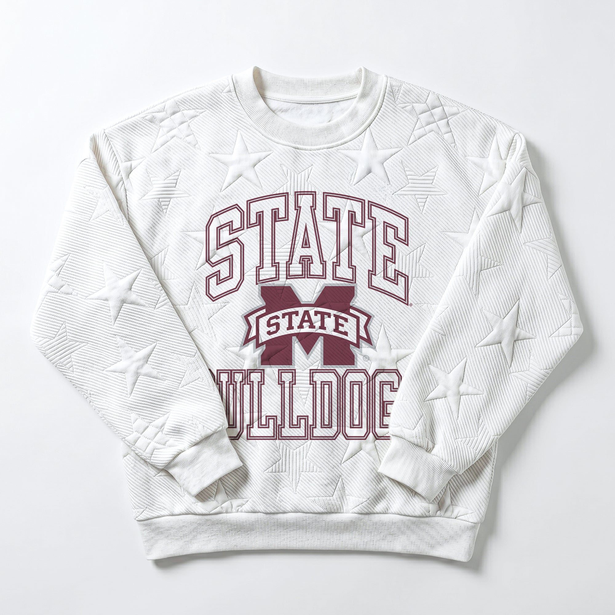MISSISSIPPI STATE BULLDOGS BIG PLAY ENERGY EMBOSSED STAR CREWNECK