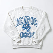 MEMPHIS TIGERS BIG PLAY ENERGY EMBOSSED STAR CREWNECK