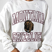 MONTANA GRIZZLIES BIG PLAY ENERGY EMBOSSED STAR CREWNECK
